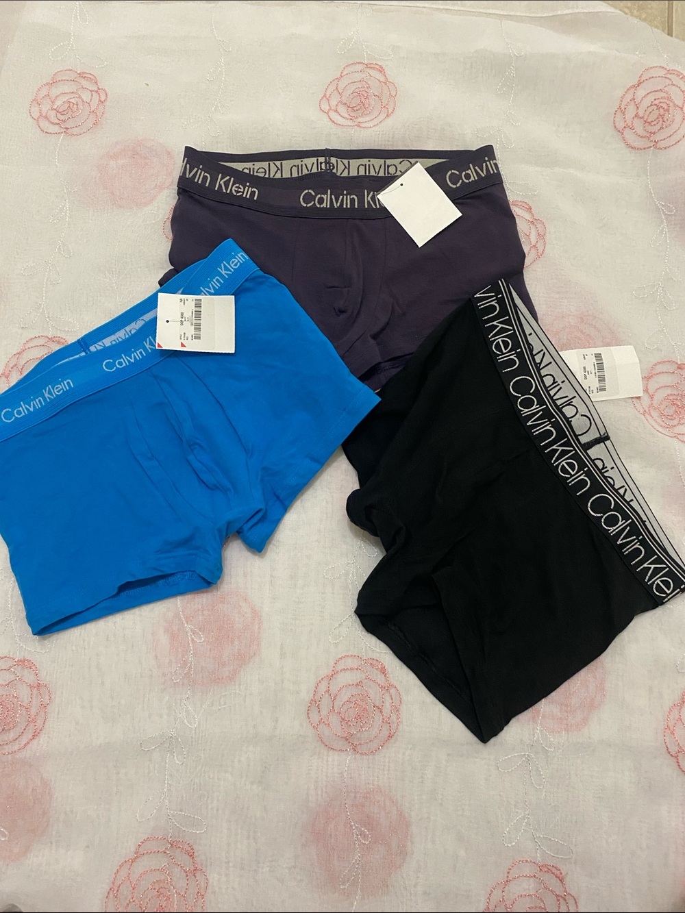 Calvin Klein Men's Trunk Set - Black, Royal Blue, Charcoal